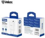 Inkax HC-01 2.1A Hálózati Töltőfej + Micro USB 1M Adatkábel - Fehér