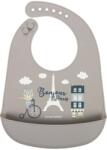 Canpol Силиконов лигавник с джоб Canpol - Bonjour Paris, Бежов (74/027_bei) - baby
