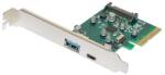 Makki Контролер Makki MAKKI-PCIE-2XUSB31-AC-V1, от PCI-E x2 към USB A 3.1(ж) и USB 3.1 Type C(ж) (MAKKI-PCIE-2XUSB31-AC-V1)