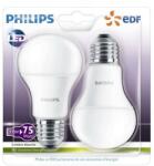 Philips KÉSZLET 2x LED Izzó Philips A60 E27/11W/230V 2700K 8718696656594 (P5377)