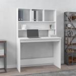 vidaXL Birou cu rafturi, alb, 102x45x148 cm, lemn compozit (823000)