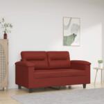 vidaXL Canapea cu 2 locuri, roșu vin, 120 cm, material textil (349249) Canapea