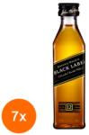Johnnie Walker Set Whisky Johnnie Walker Black 12 Ani, 40% Alcool, 7 Sticle x 0.05 l