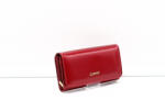 Lorenti piros / lakk belül cipzáras közepes bőr női pénztárca 76110-sh