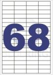 BLUERING Etikett címke, 48, 5x16, 9mm, 100 lap, 68 címke/lap Bluering® (BRET135) - tintasziget