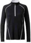 Daiber Tricou functional de damă cu mânecă lungă JN497 - Neagră / albă | 2XL (JN497-1752232)