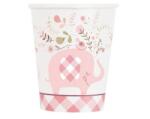 Godan Floral Elephant Pink, Rózsaszín Elefánt papír pohár 8 db-os 266 ml (MLG822294)