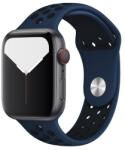 SmartWatcherz Szilikon Sport Apple Watch Szíj Midnight Blue-Fekete, S/M, 42, 44, 45, 49mm (10399-11709)