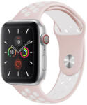 SmartWatcherz Szilikon Sport Apple Watch Szíj Pink-Fehér, M/L, 42, 44, 45, 49mm (10399-26807)