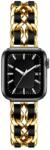 SmartWatcherz Ladies Rozsdamentes Acél Apple Watch Szíj Arany - Fekete, 38, 40, 41mm (39604-39608)