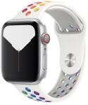 SmartWatcherz Szilikon Sport Apple Watch Szíj Fehér-Szivárvány, S/M, 42, 44, 45, 49mm (10399-15759)