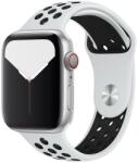 SmartWatcherz Szilikon Sport Apple Watch Szíj Fehér-Fekete, S/M, 42, 44, 45, 49mm (10399-10426)