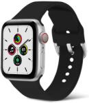 SmartWatcherz Csatos Szilikon Apple Watch Szíj Fekete, 42, 44, 45, 49mm, M/L (23396-23403)