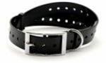 Dogtrace Műanyag nyakörv gyűrűvel, fekete, 25 mm x 70 cm