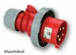 PCE Ipari dugvilla lengő 3P+E 16A 4P 400V(50+60Hz) piros IP67 műanyag csavaros 6h-pozíció Shark PCE - 0142-6 (0142-6)