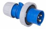 PCE Ipari dugvilla lengő 2P+E 16A 3P 230V(50+60Hz) kék IP67 műanyag csavaros 6h-pozíció Shark PCE - 0132-6 (0132-6)