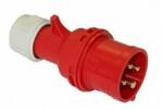 PCE Ipari dugvilla lengő 3P+E 32A 4P 400V(50+60Hz) piros IP44 műanyag csavaros 6h-pozíció Shark PCE - 024-6 (024-6)