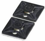 HAUPA Kötegelő talp öntapadós és csavarozható 28x28x4, 8 mm fekete négy oldalt fűzhető Haupa - 262163 (262163)