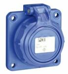 PCE Dugalj beépíthető 2P+E +csapófedél 16A 3P 250V műanyag 75x75mm kék egyenes csavaros Nautilus PCE - 20352-8b (20352-8b)