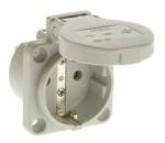 PCE Háztartási dugalj beépíthető 2P+E +csapófedél 16A 3P 250V műanyag 50x50mm szürke IP54 S-Nova PCE - 105-0g (105-0g)