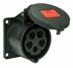 PCE Ipari dugalj beépíthető 3P+N+E 16A 400V(50+60Hz) piros egyenes IP54 műanyag 6h-pozíció PCE - 315-6x (315-6x)