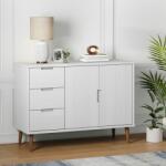 vidaXL Servantă „MOLDE alb, 113x40x80 cm, lemn masiv de pin (350514) Comoda