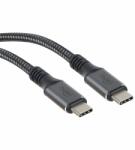 VCOM USB Type-C apa - USB Type-C apa adat-és gyorstöltő kábel (40Gbps/100W), 1, 2m (CU540M)