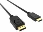 VCOM kábel Displayport 1.2V - aktív HDMI 2.0 (apa-apa), 1, 8m, fekete (CG609)
