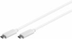 Goobay USB-C 3.2 Gen 1 adat- és gyorstöltő kábel, 1m, fehér