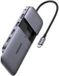 Ugreen Hub Multiport 6 in 1, Ugreen CM296 70449, USB Type C HUB la HDMI 4K 60Hz, USB 3.0, USB Type C PD, Socket SSD M2. SATA NGFF, Space Gray (70449-UGREEN)