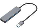 Basekit Hub Multiport 4 in 1, Basekit USH253, USB 3.0 la 4 x USB 3.0, Aluminium, Space Gray (TD-USH253)