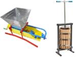 Micul Fermier Set Zdrobitor struguri cu desciorchinator Micul Fermier, 300kg Ora, 20L + Teasc Lemn Vilen 25L (GF1437-BEM7810)