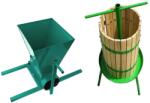 Micul Fermier Set Zdrobitor struguri manual Pandora 300-350Kg Ora, 25 Litri + Teasc 32L Lemn, Verde (GF-0898-1710)