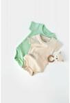 BabyCosy Set 2 body-uri bebe unisex -100% bumbac organic - Mint/Stone, BabyCosy (Marime: 18-24 Luni) (BC-CSYW1003-18)