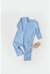 BabyCosy Salopeta cu fermoar cu maneca lunga si pantaloni lungi - 100%bumbac organic - Bleu, BabyCosy (Marime: 9-12 luni) (BC-CSY3037-9)