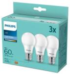 Philips KÉSZLET 3x LED Izzó Philips A60 E27/8W/230V 6500K 8719514403826 (P5391)