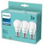 Philips К-кт 3бр. LED крушки Philips A60 E27/8W/230V 6500K (P5391)