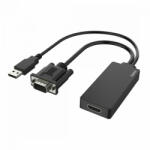 Hama VGA to HDMI adapter + USB (audió) (200342) (200342)