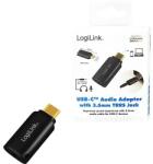 LogiLink USB Adapter, USB-C to 3.5mm (TRRS) 4-pole Audio Adapter (UA0356)