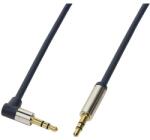 LogiLink audió kábel 3.5 mm Sztereó M/M 90´ elfordított, 0, 75 m, kék (CA11075)