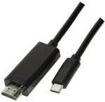 LogiLink USB 3.2 Gen 1x1 USB-C M to HDMI 2.0 Cable, 1.8m (UA0329)