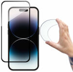 Wozinsky Full Cover Flexi Nano Glass edzett üveg iPhone 14 Pro Max rugalmas, fekete kerettel