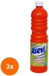 Asevi Set 3 x Detergent Pardoseli, Asevi Portocala, 1 l (ROC-3XMAGT1001503TS)