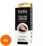 Delia Set 4 x Vopsea de Sprancene Delia Ulei Argan Black 1, 15 ml
