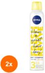 Nivea Set 2 x Sampon Uscat Spray Nivea, pentru Par Deschis, 200 ml