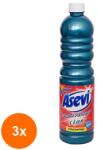 Asevi Set 3 x Detergent Pardoseli, Asevi Cian, 1 l (ROC-3XMAG1013423TS)