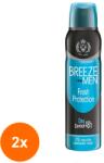Breeze Set 2 x Deodorant Spray Fresh Protection pentru Barbati, Breeze, 150 ml