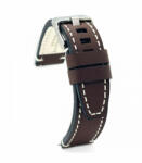  Curea piele maro închis vintage ceruită QR 24mm - 4140224 - ceas-shop