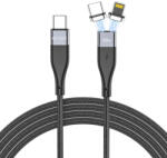 Tech-Protect Ultraboost mágneses kábel USB-C - USB-C / Lightning 3A 60W 1m, fekete