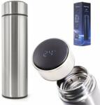  Termosz SMART LCD 500 ml ezüstszín + Lézergravírozás lehetősége
